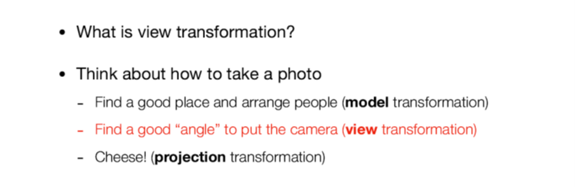 view transformation
